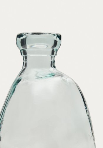 KAVE HOME Brenna-vase i 100 % resirkulert gjennomsiktig glass, 51 cm