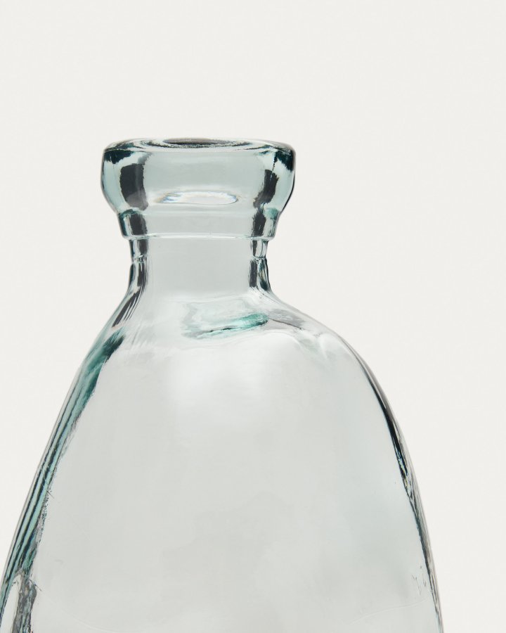 KAVE HOME Brenna-vase i 100 % resirkulert gjennomsiktig glass, 51 cm