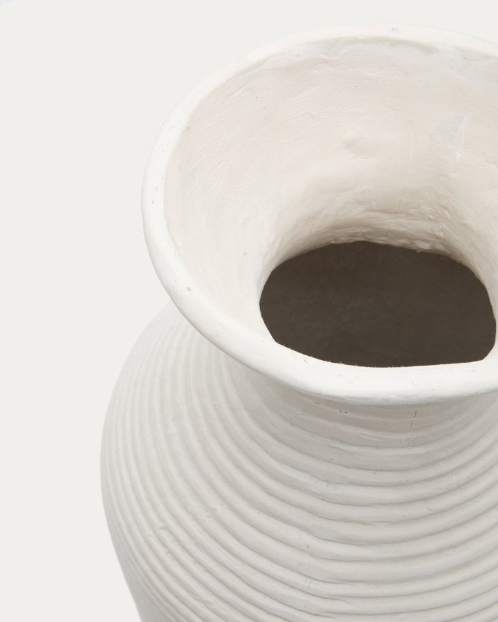 KAVE HOME Pria hvit, pappmach vase, 72 cm