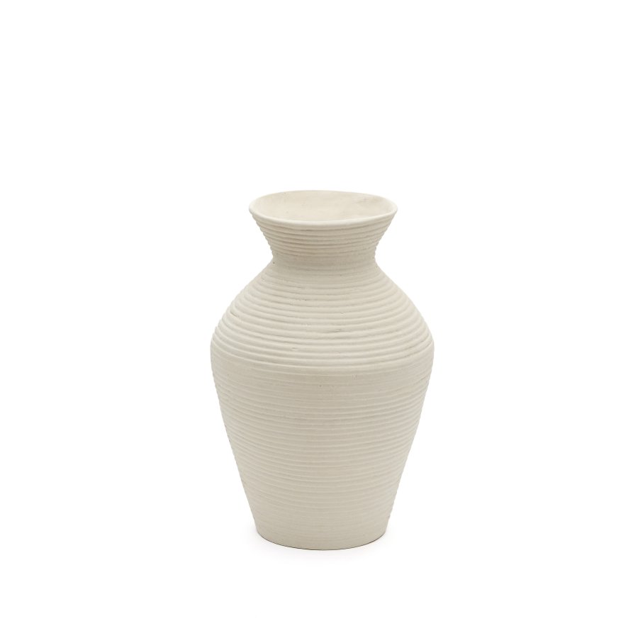 KAVE HOME Pria hvit, pappmach vase, 51 cm