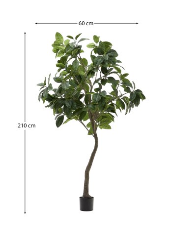 KAVE HOME Kunstig ficus i svart potte 210 cm
