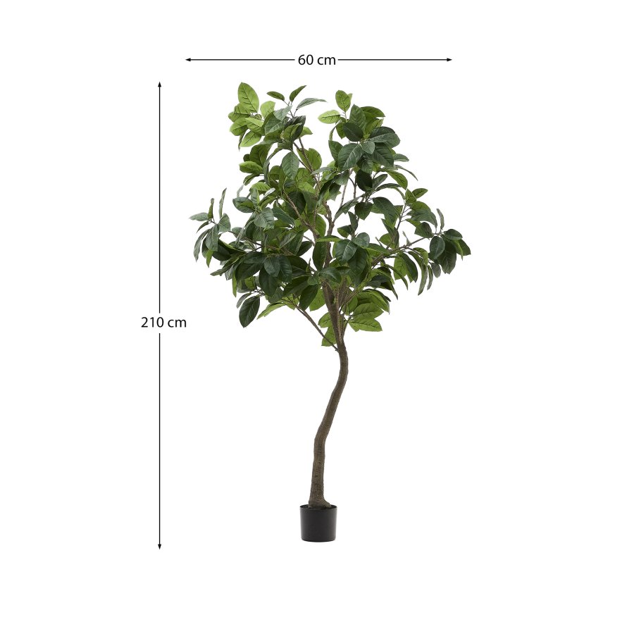 KAVE HOME Kunstig ficus i svart potte 210 cm