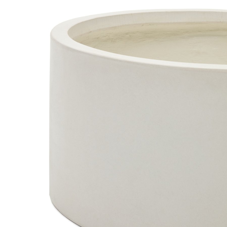KAVE HOME Aiguablava blomsterpotteskjul, rund - hvit sement (62)