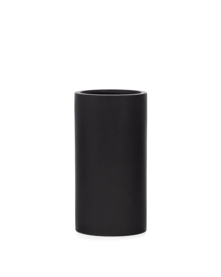 KAVE HOME Aiguablava blomsterpotte i svart sement, 42 cm