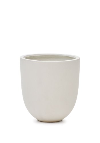 KAVE HOME Aiguablava blomsterpotte i hvit sement, 56 cm