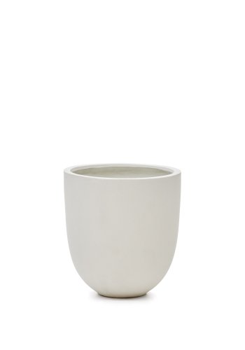 KAVE HOME Aiguablava blomsterpotte i hvit sement, 56 cm