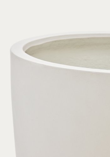 KAVE HOME Aiguablava blomsterpotte i hvit sement, 56 cm