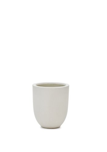 KAVE HOME Aiguablava blomsterpotte i hvit sement, 39 cm