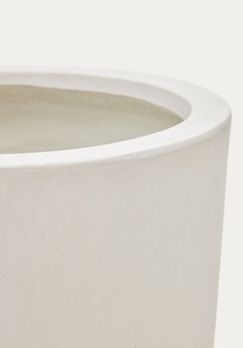 KAVE HOME Aiguablava blomsterpotte i hvit sement, 39 cm