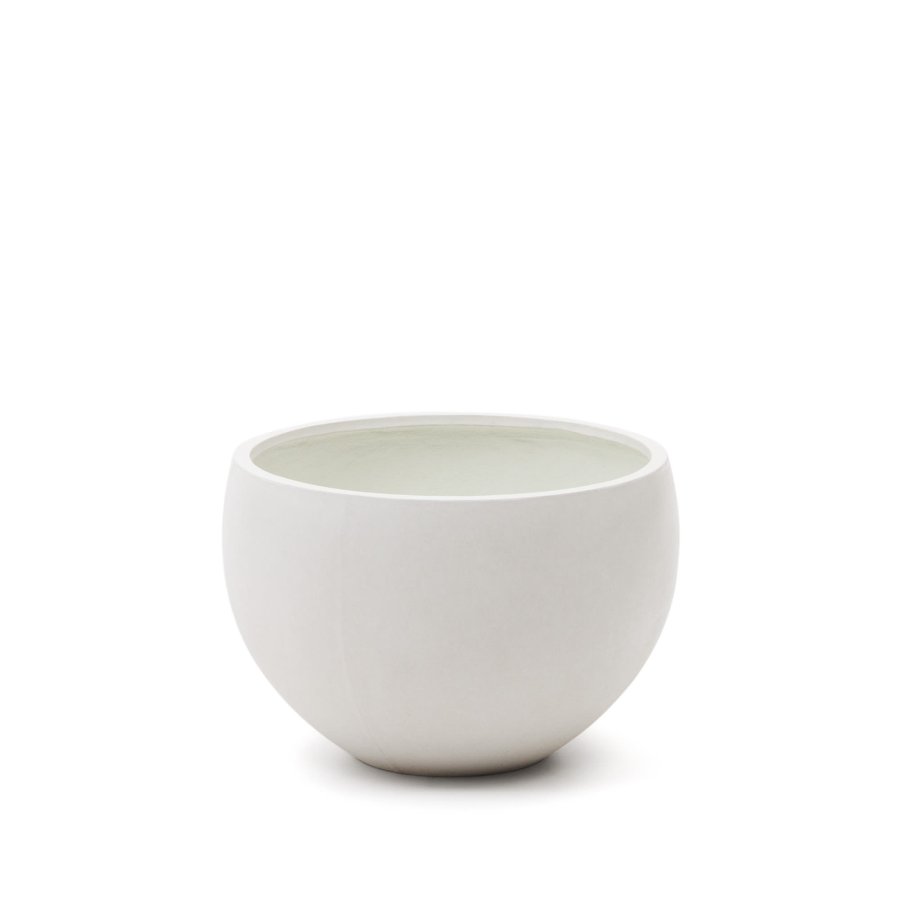 KAVE HOME Grau utegryte, rund - hvit betong (72)