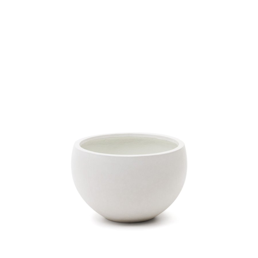 KAVE HOME Grau utegryte, rund - hvit betong (56)