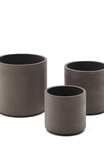 KAVE HOME Sintina utepotter - gr sement og glassfiber (sett med 3)