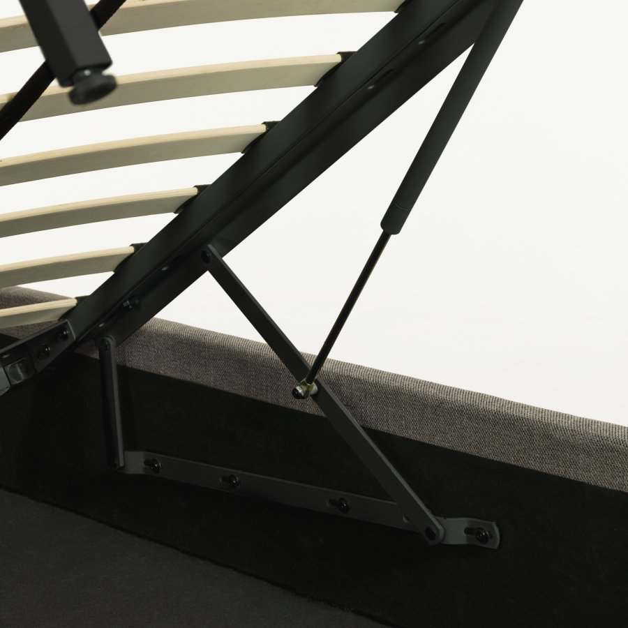 KAVE HOME Nahiri sengeramme, med sengegavl og oppbevaring - gr (for en 160x200 cm madrass)