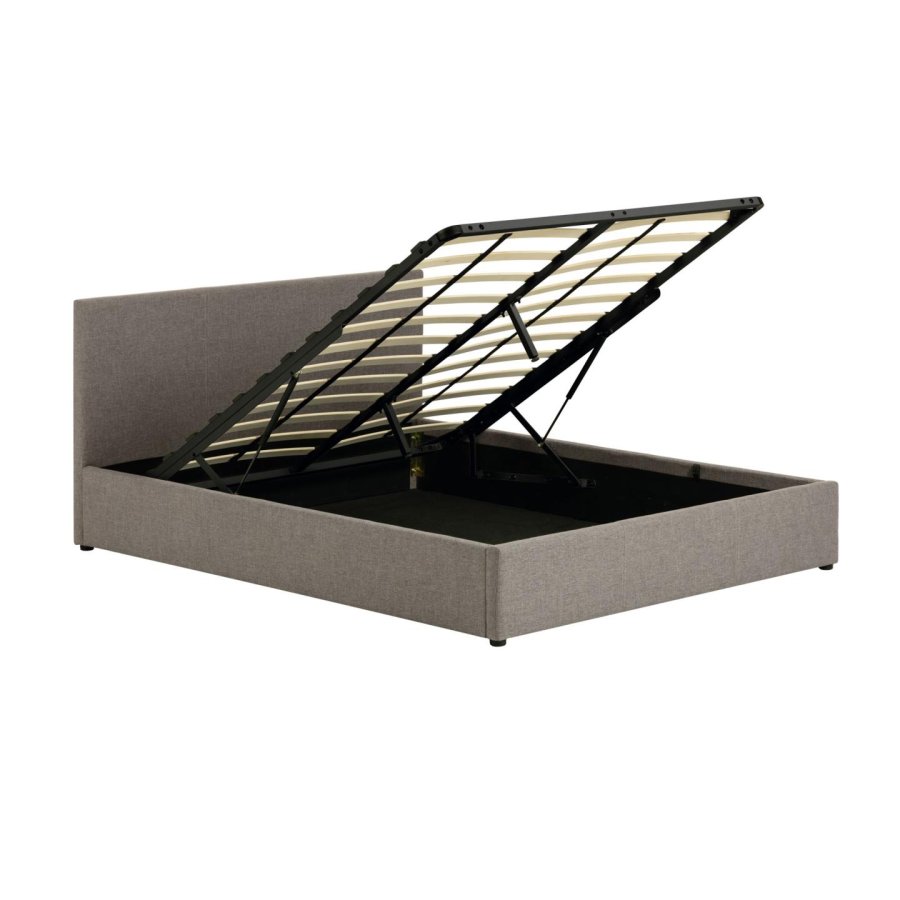 KAVE HOME Nahiri sengeramme, med sengegavl og oppbevaring - gr (for en 160x200 cm madrass)