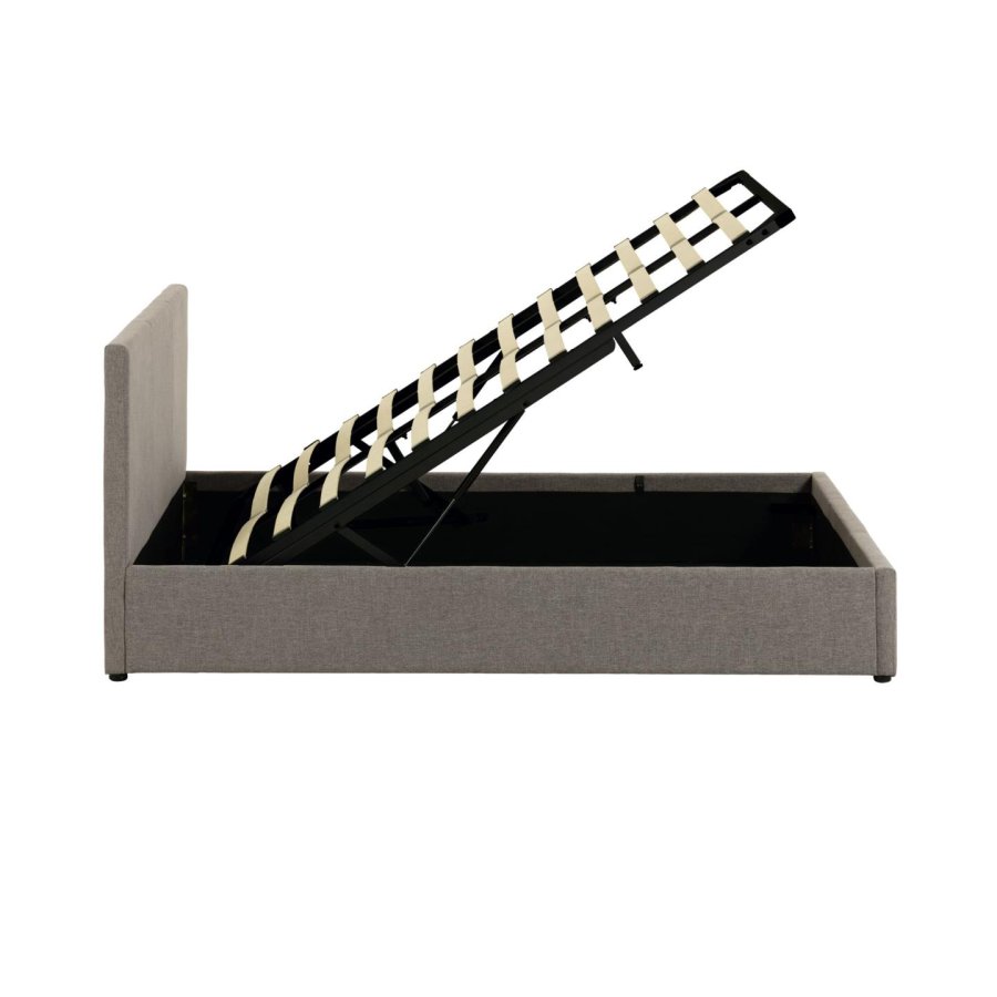 KAVE HOME Nahiri sengeramme, med sengegavl og oppbevaring - gr (for en 160x200 cm madrass)