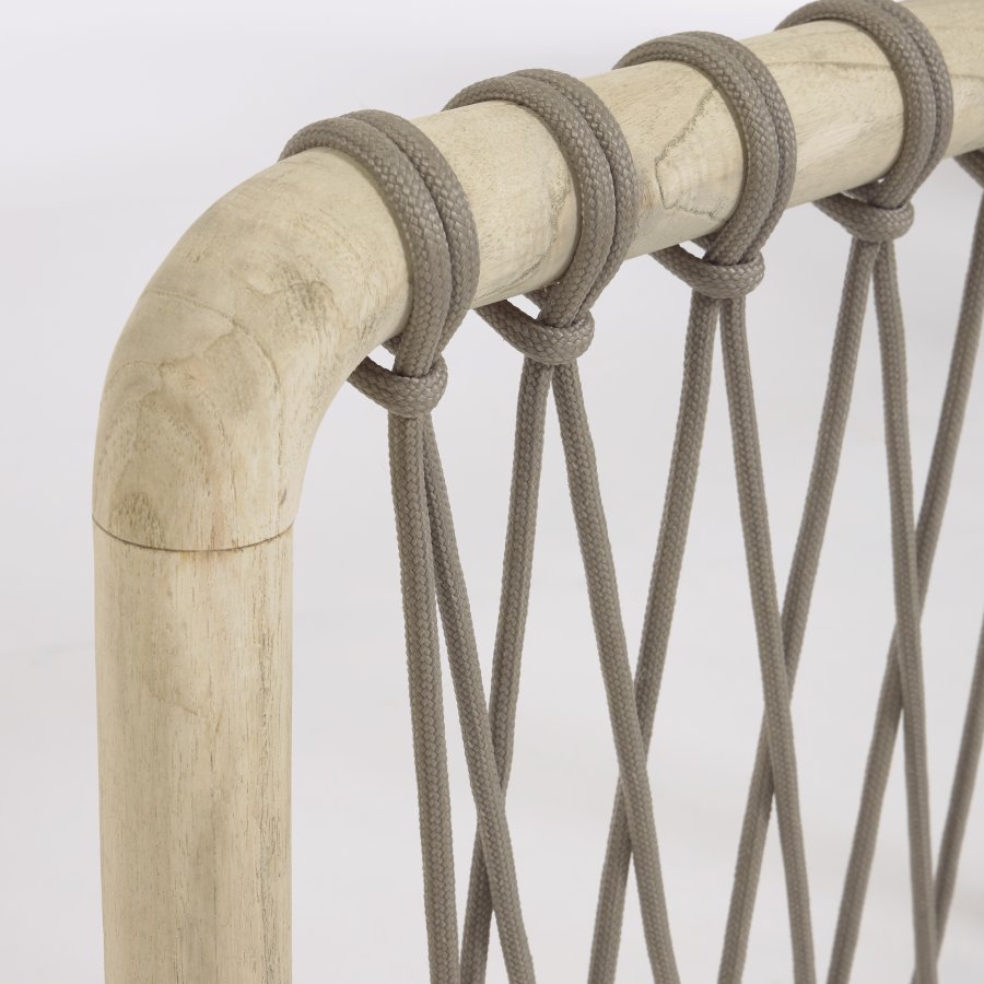 KAVE HOME Aberash hodegjerde - naturlig mindi-tre og gr snor (for 160 cm senger)