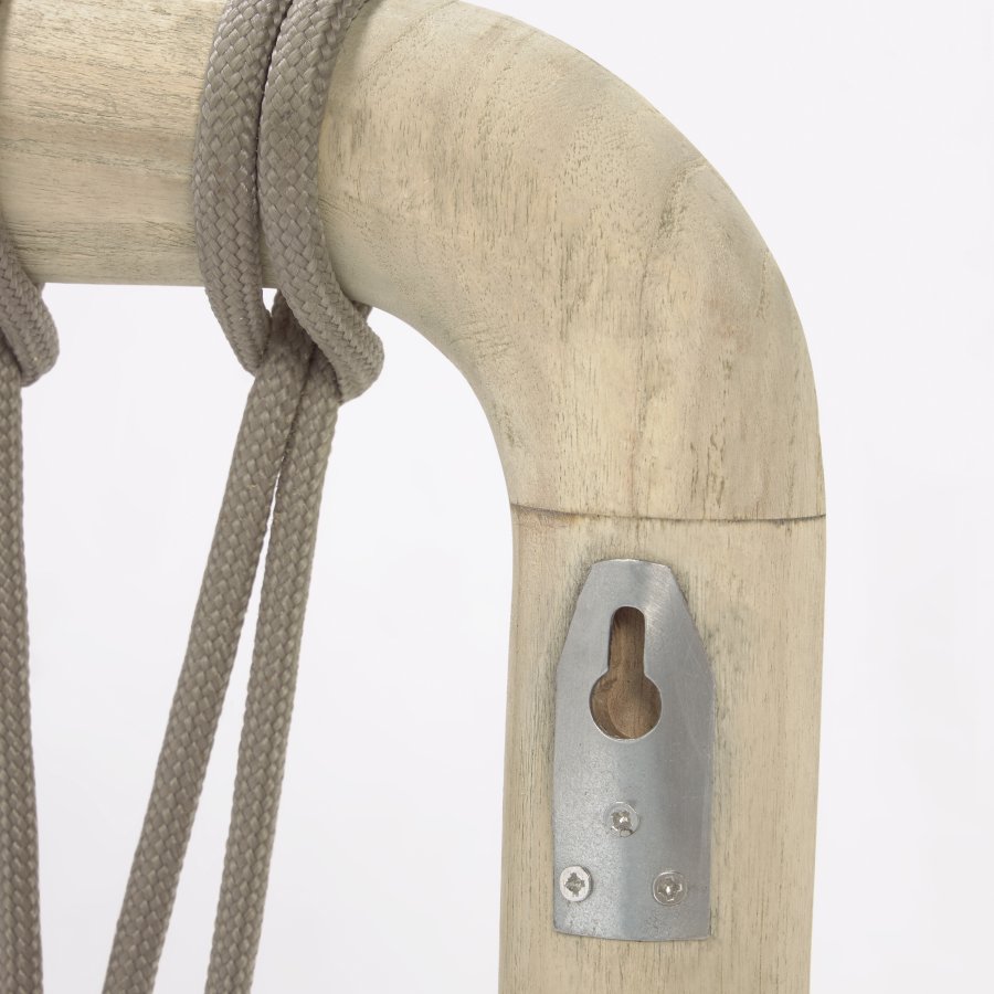 KAVE HOME Aberash hodegjerde - naturlig mindi-tre og gr snor (for 160 cm senger)