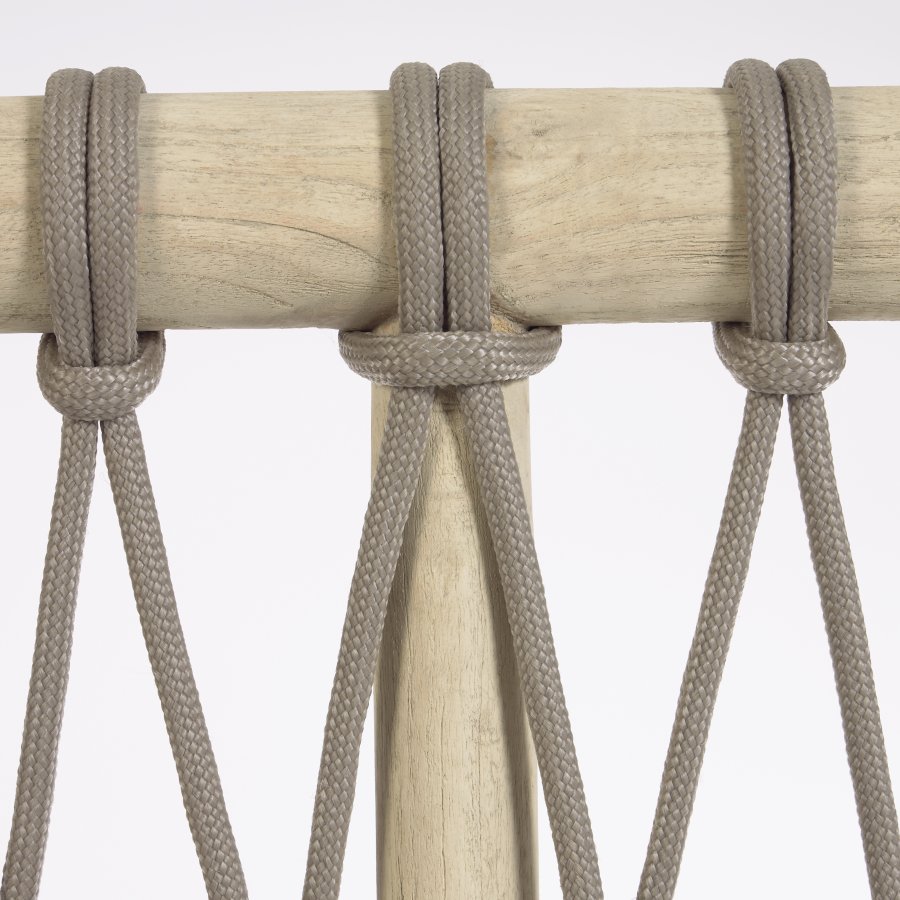 KAVE HOME Aberash hodegjerde - naturlig mindi-tre og gr snor (for 160 cm senger)