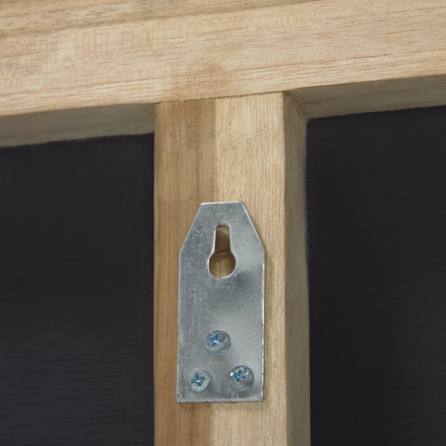 KAVE HOME Natesa sengegavl - naturlig kuskinn og teak (for 160 cm senger)