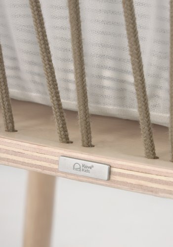 KAVE HOME Leonela vagga med madrass - naturlig ask och rep (97x62)