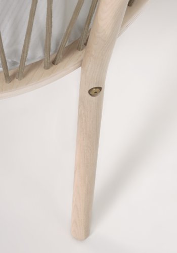 KAVE HOME Leonela vagga med madrass - naturlig ask och rep (97x62)