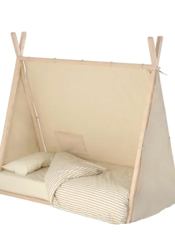 KAVE HOME baldakin til Maralis tipi barneseng - naturlig bomull (70x140)