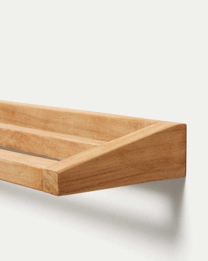 KAVE HOME Kenta hndklehylle i heltre teak, 40 x 5 cm