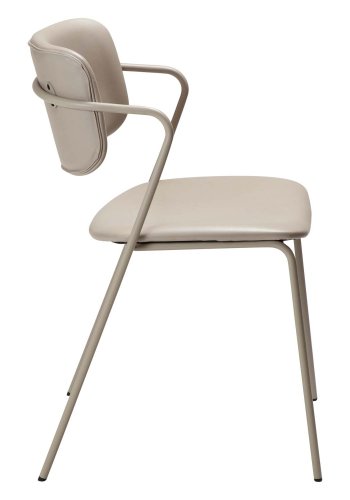 DAN-FORM Zed spisebordsstol, m. armln - kashmir kunstlder og kashmir stl