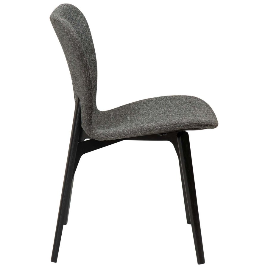 DAN-FORM Paragon spisestuestol - grtt boucléstoff og svart ask