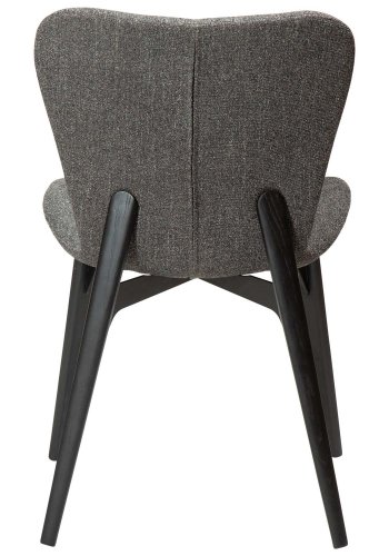 DAN-FORM Paragon spisestuestol - grtt boucléstoff og svart ask