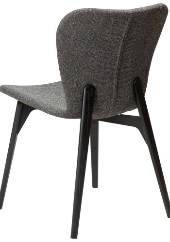 DAN-FORM Paragon spisestuestol - grtt boucléstoff og svart ask