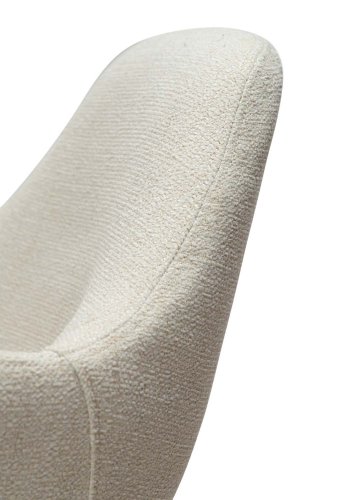 DAN-FORM Zimmer Sessel - beige Bouclé-Stoff und schwarzer Stahl