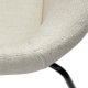 DAN-FORM Zimmer Sessel - beige Bouclé-Stoff und schwarzer Stahl