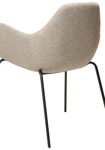 DAN-FORM Zimmer lenestol - brunt boucléstoff og sort stl