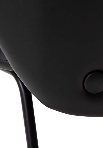 DAN-FORM Stay matbordsstol - vintage svart konstläder och svart stl