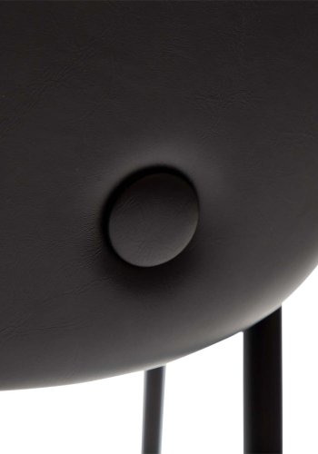 DAN-FORM Stay matbordsstol - vintage svart konstläder och svart stl