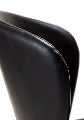 DAN-FORM Stay matbordsstol - vintage svart konstläder och svart stl