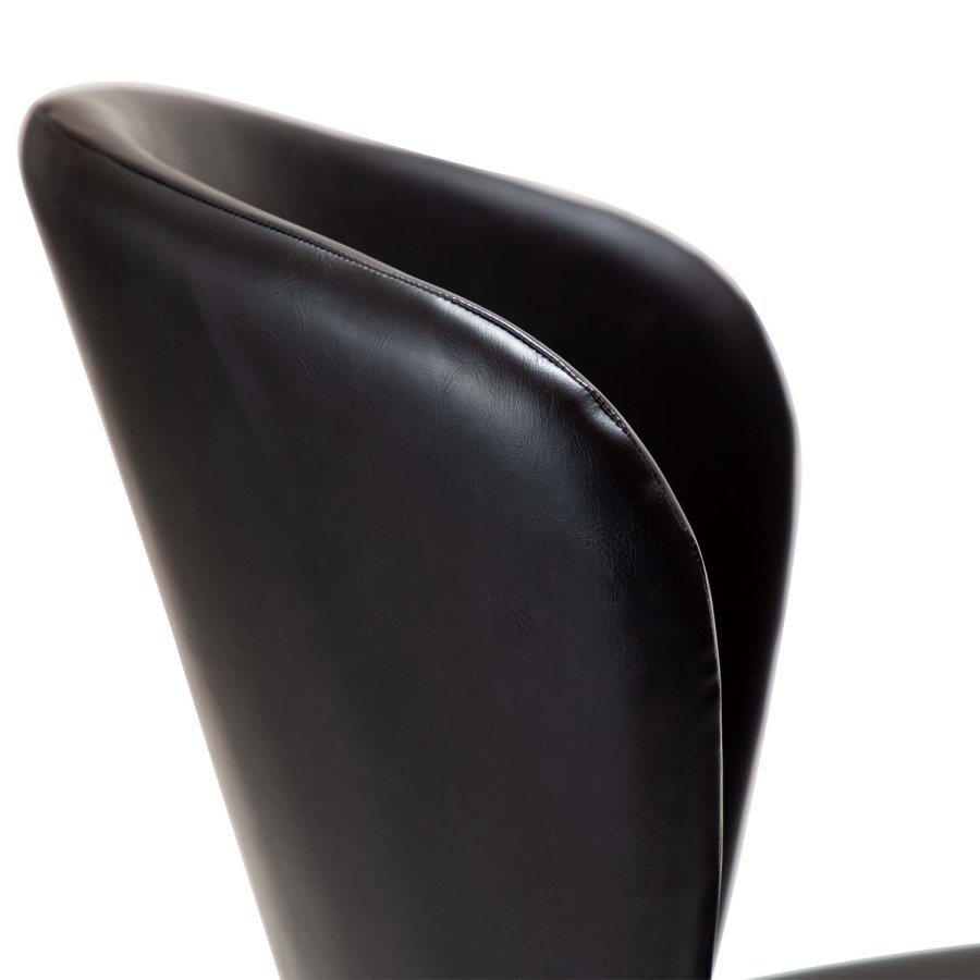 DAN-FORM Stay matbordsstol - vintage svart konstläder och svart stl