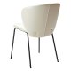 DAN-FORM Stay Esszimmerstuhl – knochenweißes Kunstleder und schwarzer Stahl