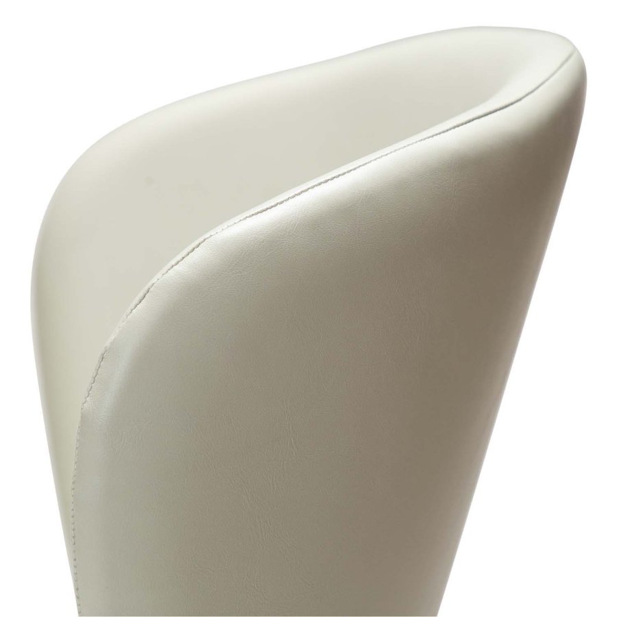 DAN-FORM Stay Esszimmerstuhl – knochenweißes Kunstleder und schwarzer Stahl