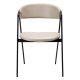 DAN-FORM Swell Esszimmerstuhl - Kaschmir-Kunstleder und schwarzer Stahl