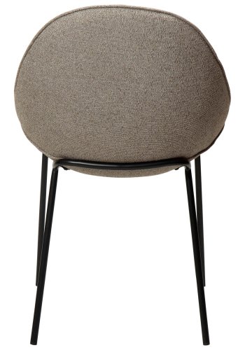 DAN-FORM Arch spisebordsstol - brun bouclé stof og sort stl