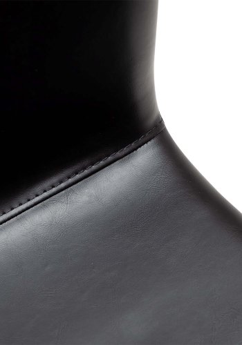 DAN-FORM Woof matbordsstol - vintage svart konstläder och svart stl