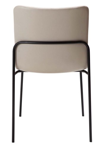 DAN-FORM Woof Esszimmerstuhl - Kaschmir-Kunstleder und schwarzer Stahl