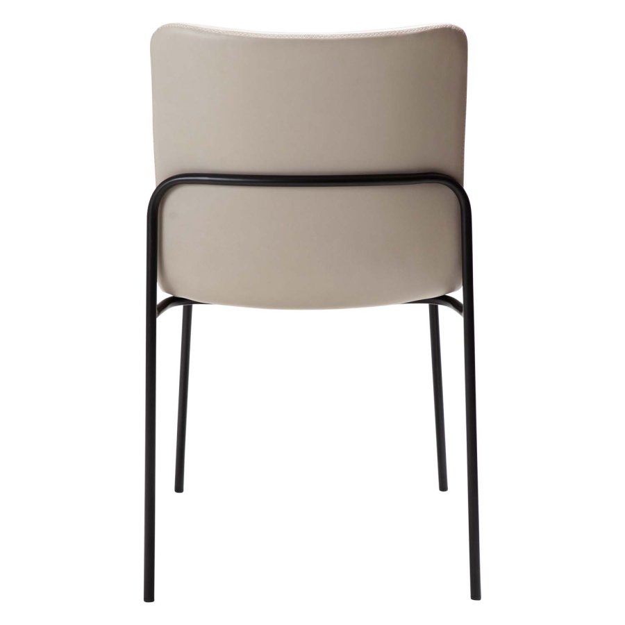 DAN-FORM Woof Esszimmerstuhl - Kaschmir-Kunstleder und schwarzer Stahl