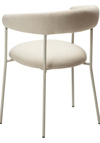 DAN-FORM Plenti lenestol - off-white bouclé-stoff og off-white stl
