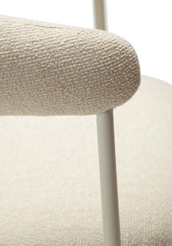 DAN-FORM Plenti lenestol - off-white bouclé-stoff og off-white stl