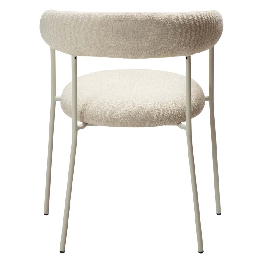 DAN-FORM Plenti lenestol - off-white bouclé-stoff og off-white stl