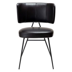 DAN-FORM Roost spisebordsstol - vintage sort kunstlder og sort stl