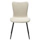DAN-FORM Medusa spisebordstol - beige boucléstoff og sort stl